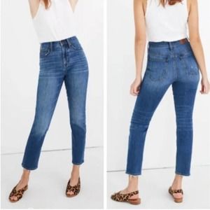 MADEWELL High Rise Perfect Vintage Crop Jeans Cassie Wash